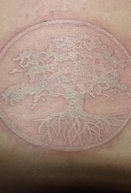 Motif de tatouage d'arbre blanc