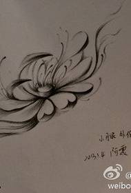 Schets lotus tattoo manuscript patroon verstrekt door tattoo show