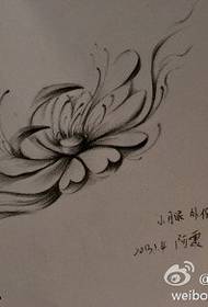 Schizzo modello di manoscritto tatuaggio loto fornito da Tattoo Show