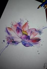 Rukopis tetovania lotosového kvetu v Európe a Amerike