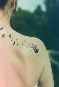 Modello di tatuaggio maschile sottile posteriore