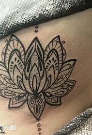 Taille lotus tatoo patroon