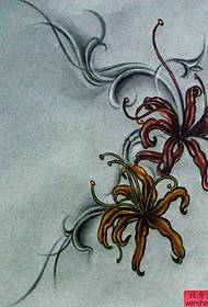Bana λουλούδι τατουάζ σχέδιο χειρογράφων