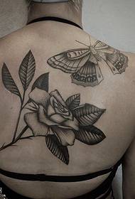 Retounen leve modèl tatoo papiyon