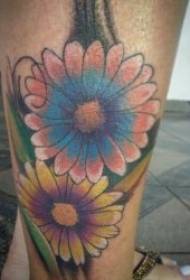 Színes virág tetoválás minta gyönyörű és gyönyörű színes virág tetoválás minta