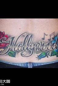 Modello di tatuaggio rosa in vita