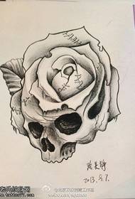 umfanekiso we-skull rose tattoo manuscript