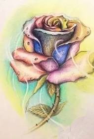 Prekrasna zahvalnost rukopisa tetovaže ruža