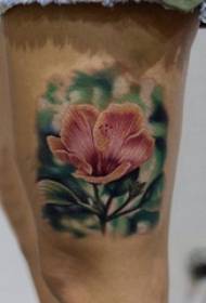 Noies cuixes pintades a l'aquarel·la esbós creatius belles imatges de tatuatges de flors