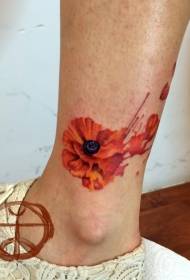Model de tatuaj de macuri cu acuarele pentru picioare feminine