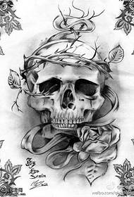 larawan ng skull rose tattoo manuskrito