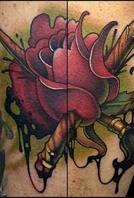 Ang pattern ng tattoo ng tattoo ng rosas