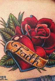 Όμορφη τριαντάφυλλο αγγλικό μοτίβο τατουάζ
