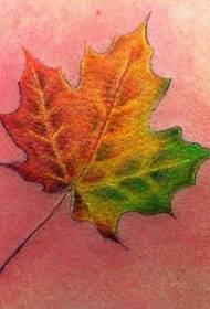 Maple leaf tattoo pattern