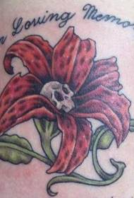 Olkaväriset kukat ja englantilainen tatuointikuvio