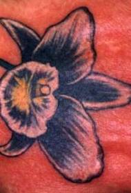 Modello di tatuaggio orchidea nera