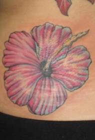 Roze hibiskusblom tatoeëringspatroon