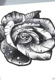 Fekete szürke rózsa tetoválás kézirat kép