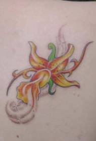 Намунаи tattoo orchid зард китфи занона
