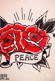 Modello di tatuaggio rosa stile illustrazione stile europeo e americano