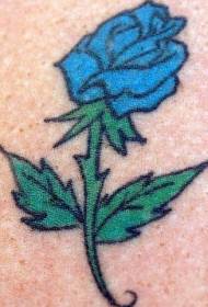 Sininen sarjakuva ruusu ruusu tatuointi malli