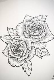 Europe et Amérique ligne manuscrite motif de tatouage rose