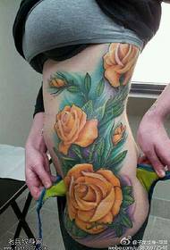 Beautiful atmospheric rose tattoo pattern