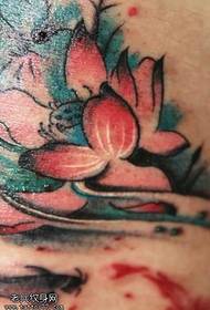 Uzorak tetovaže lotosa s mastilom