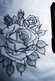 Iskolai rózsa tetoválás mintás kézirat