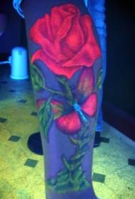 I-Fluorescent red rose kanye nephethini le-green leaf tattoo