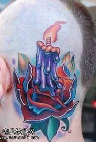 Κερί χρώμα κερί αυξήθηκε σχέδιο τατουάζ