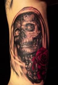Taye ki gen koulè zo bwa tèt ak leve modèl tatoo