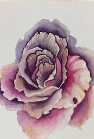 Стилске слике прекрасног ружа живописне тетоваже руже