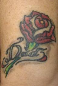 Γυναικεία πόδια χρωματισμένα μικρά μοτίβα τατουάζ τριαντάφυλλα