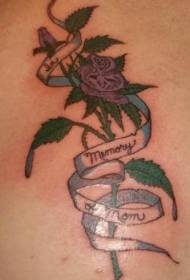 Háttér színű rózsa szerelem memória tetoválás