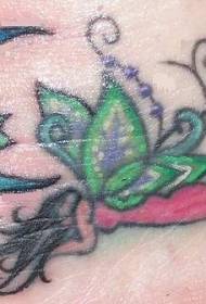 Elf ngetoni ye tattoo eluhlaza