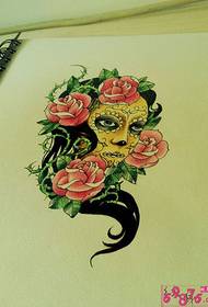 Color rosa tatuaje tatuaje manuscrito imagen