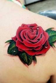 Panto anu matak corak tato kembang mawar