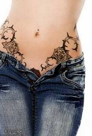 Taille rose Rebe Tattoo Muster