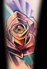 Ang pattern sa rosas nga tattoo nga masanag nga rosas nga pattern sa tattoo