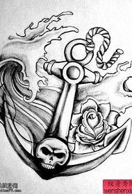Maonyesho ya tattoo, pendekeza nanga ya mashua, tattoo ya rose inafanya kazi