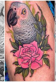 Axel papegoja ros tatuering mönster