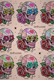 Color Skull Rose紋身紋身圖片由Tattoo Show共享