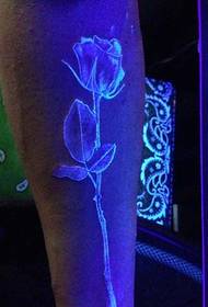 Zojambula zokongola ndi zokongola za rose fluorescent