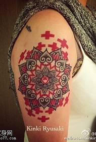Modello tatuaggio tatuaggio vaniglia colorata
