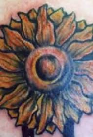 Klasyczny wzór tatuażu słonecznikowego