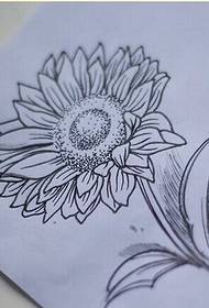 Una raccomandazione del modello del manoscritto del tatuaggio del girasole