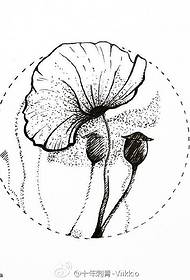 Manuscript miiba poppies tattoo mfano