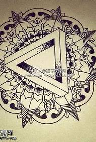 Geometrična linija, vaniljev lepotni rokopisni vzorec tatoo