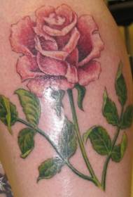 Цвет рукояти реалистичная розовая роза тату